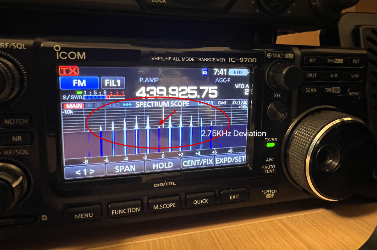 File:IC-9700-SDR-2.75KHz偏差Spectrum.png - BI7JTA'S Wiki for MMDVM